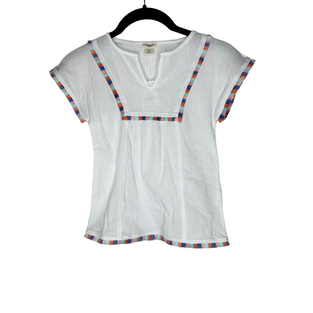 NWT J Crew Crewcuts Factory Girls Beach Dress‎ XXS Cover Up Gauze Cotton White